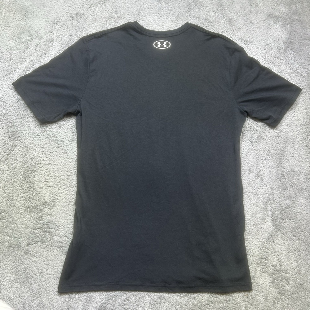 Under Armour T-Shirt Men's M Black Vintage Branded Script Short Sleeve Loose NEW - Picture 2 of 11